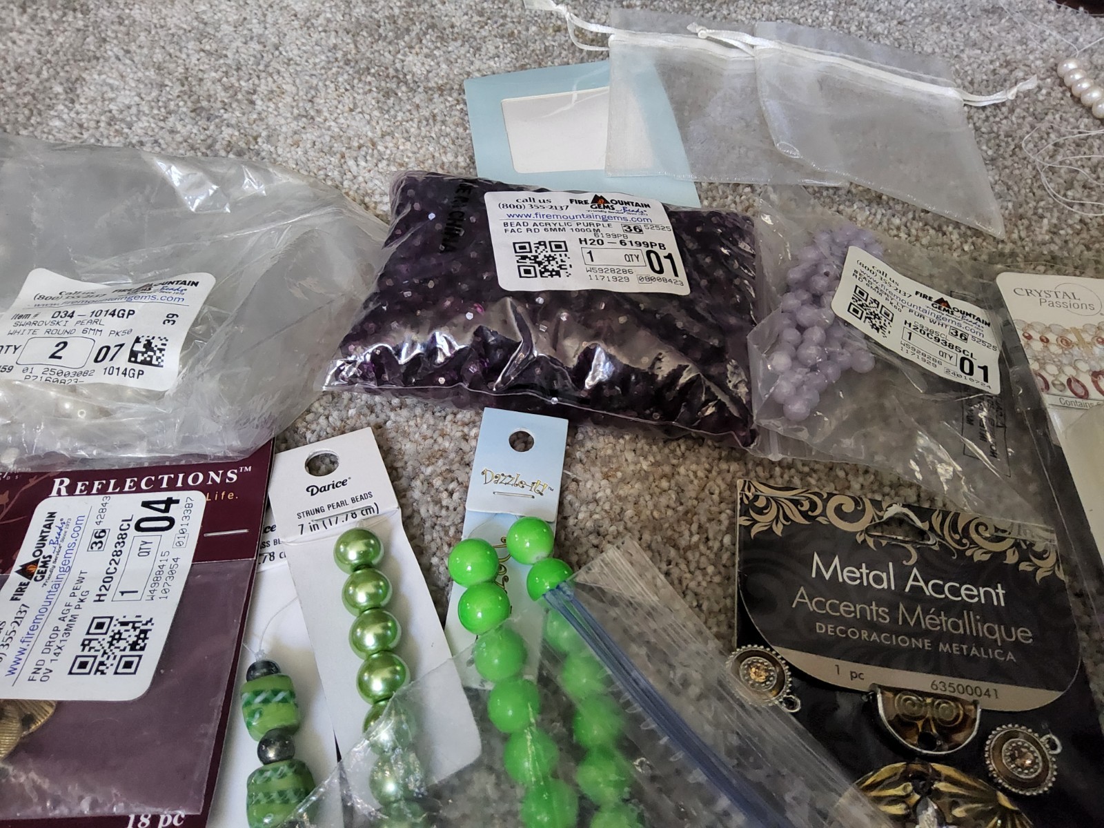 Bulk Lot Gemstones, Metal, Beads, Wire & Clasps Jewelry Making Supplies