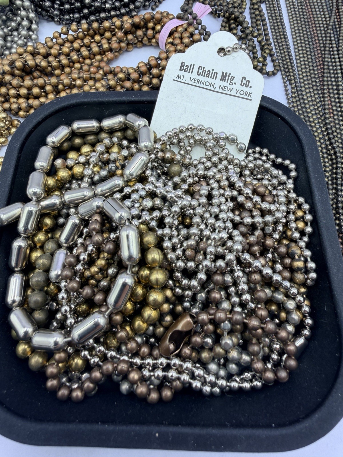 1.3 Lbs Jewelry Making Ball Chain Footage Necklaces Spools Brass Gold Silver