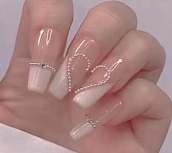 4 Strips Nail Chains for Nail Art 1 Meter Nail Art Metal Chain Ball Chain Nail