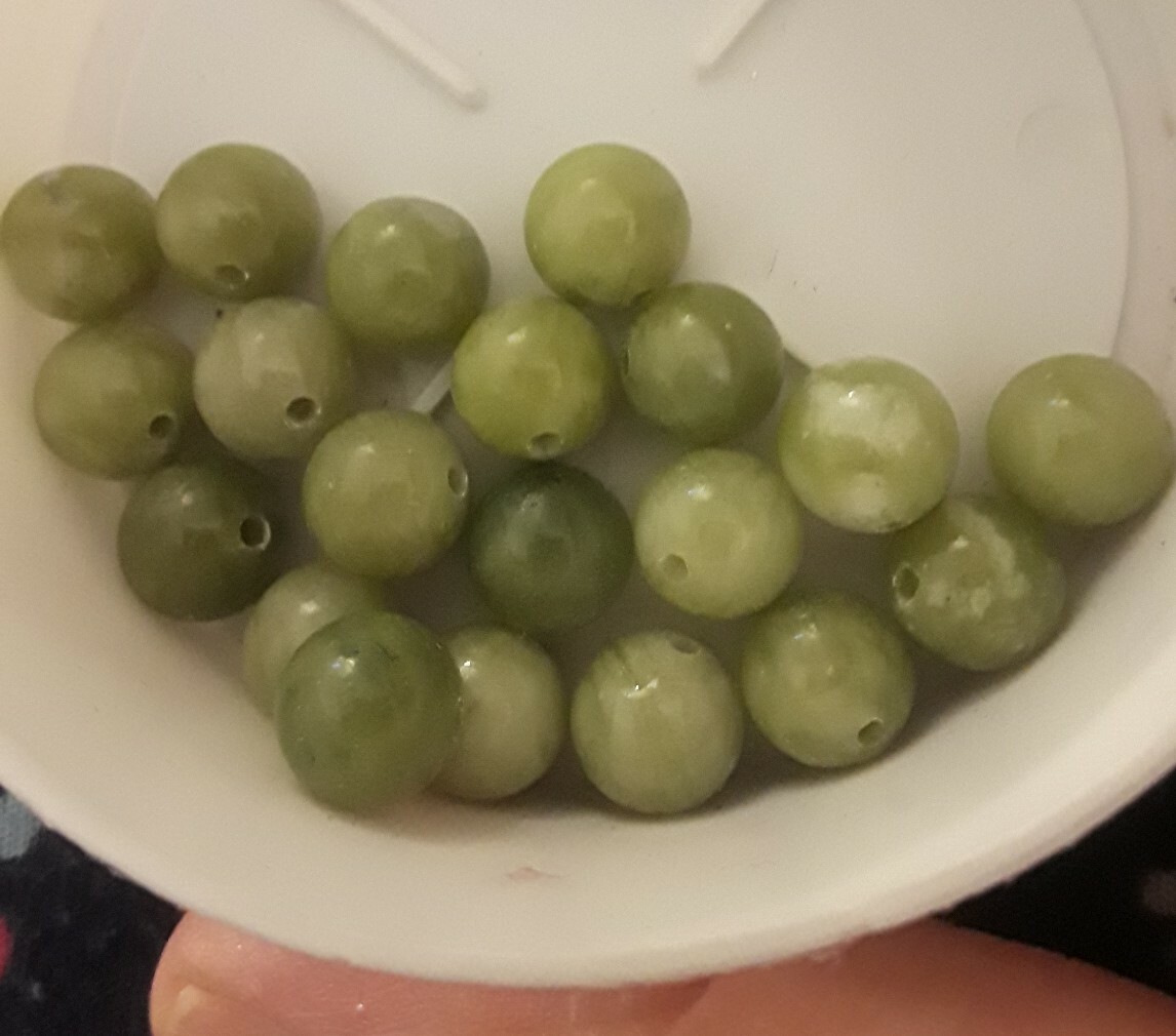 Set 30 LOT 8mm Green Connemara Marble Loose Round Beads Bracelets Earrings Rings