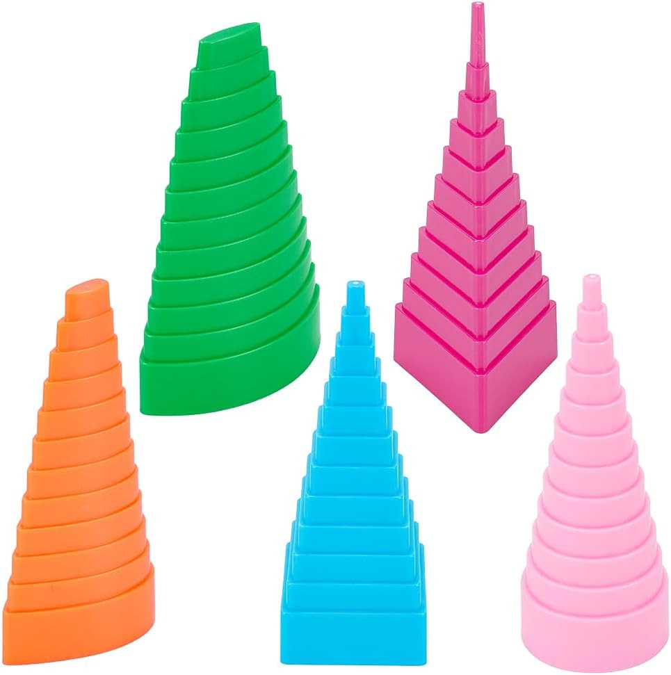 5Pcs 5 Styles Wire Wrapping Mandrel Plastic Jewelry Shape Mandrel Kit Medium Orc