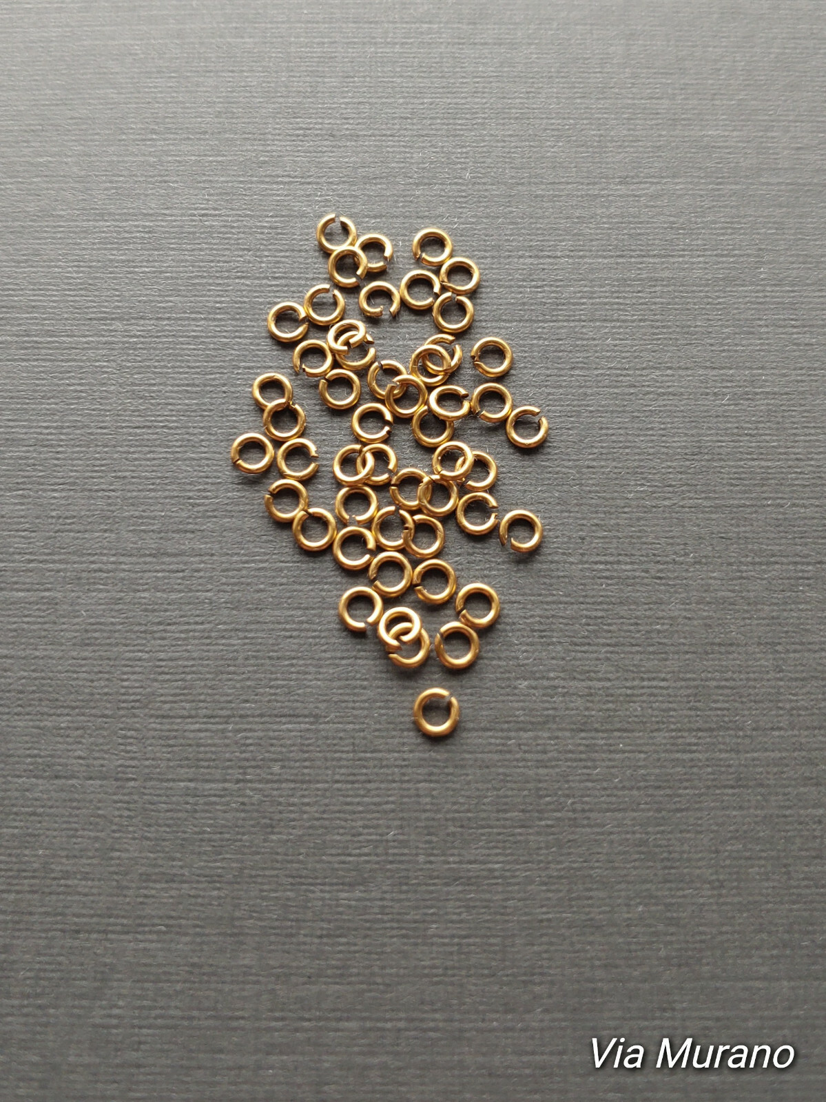 BABY SNAPEEZ® II ULTRAPLATE® 24 kt. Antique Gold Ring Jump Ring 3mm. Made USA.
