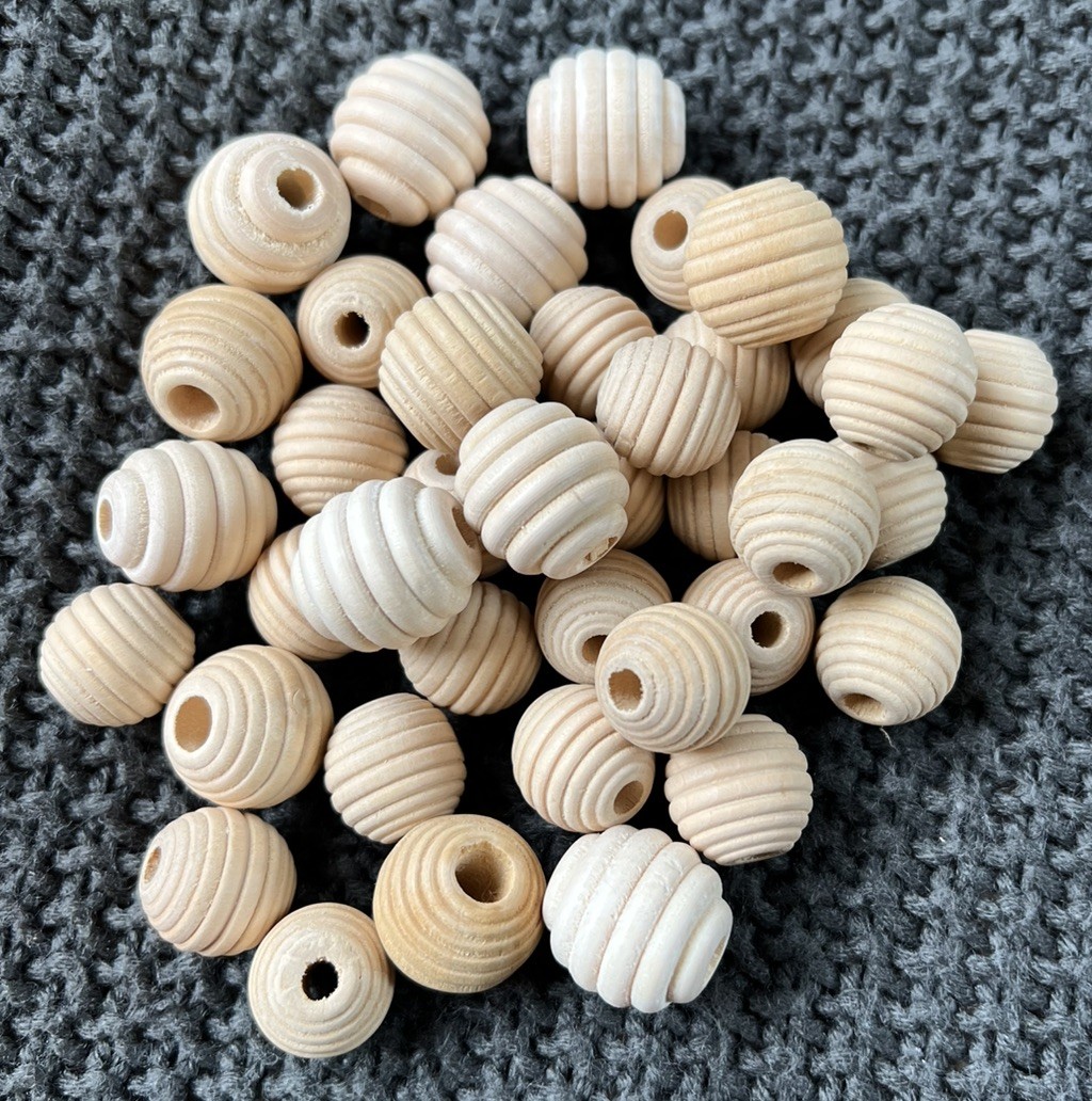 HUGE 10+ Lb Mixed Craft Making Supplies Lot – 2000+ Natural Wooden Beads **NEW**