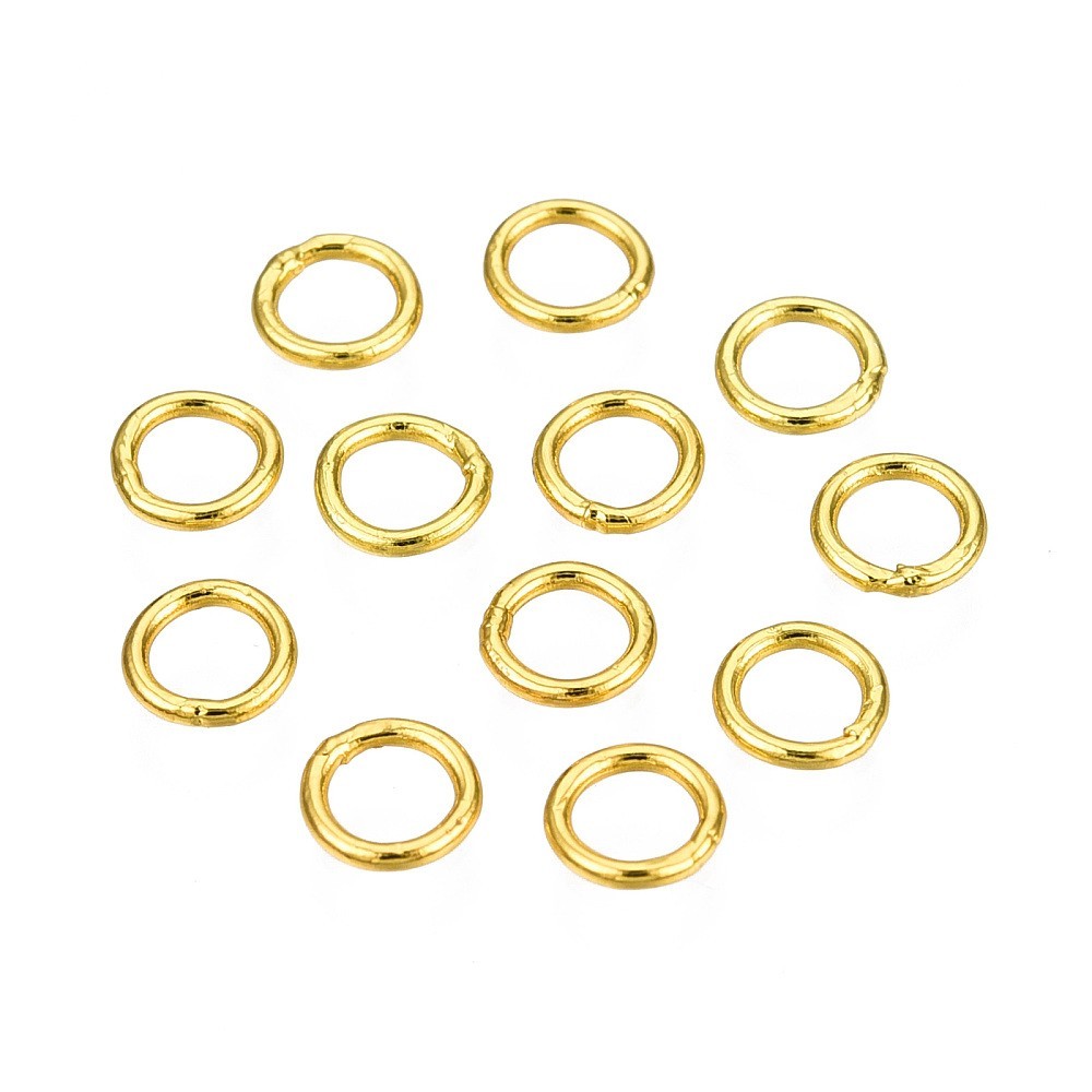 50 pcs 304 Stainless Steel Soldered Jump Rings 5mm – 20 Ga (0.8mm Thick) Gold