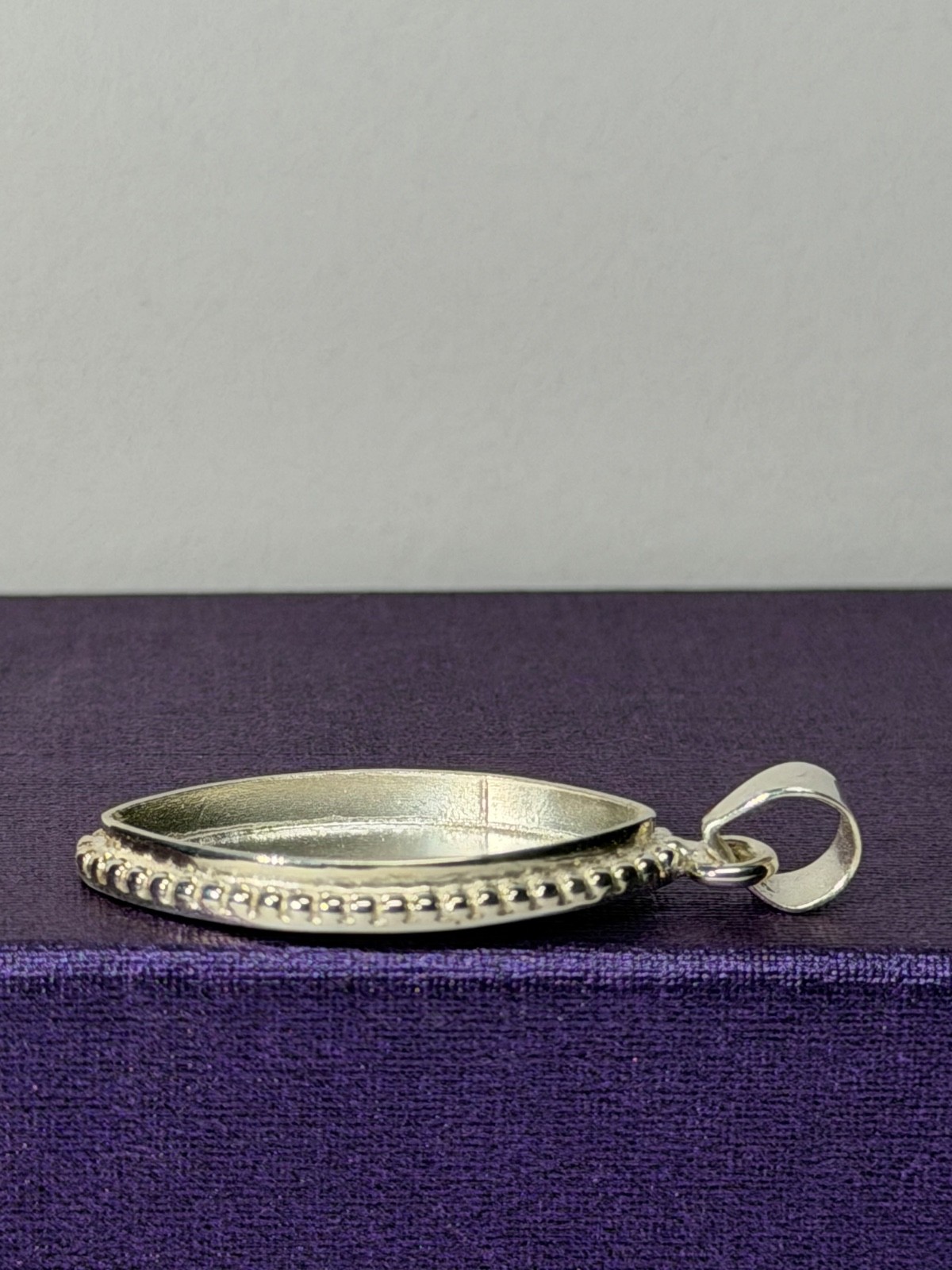 Sterling Silver Pendant Bezel Marquise