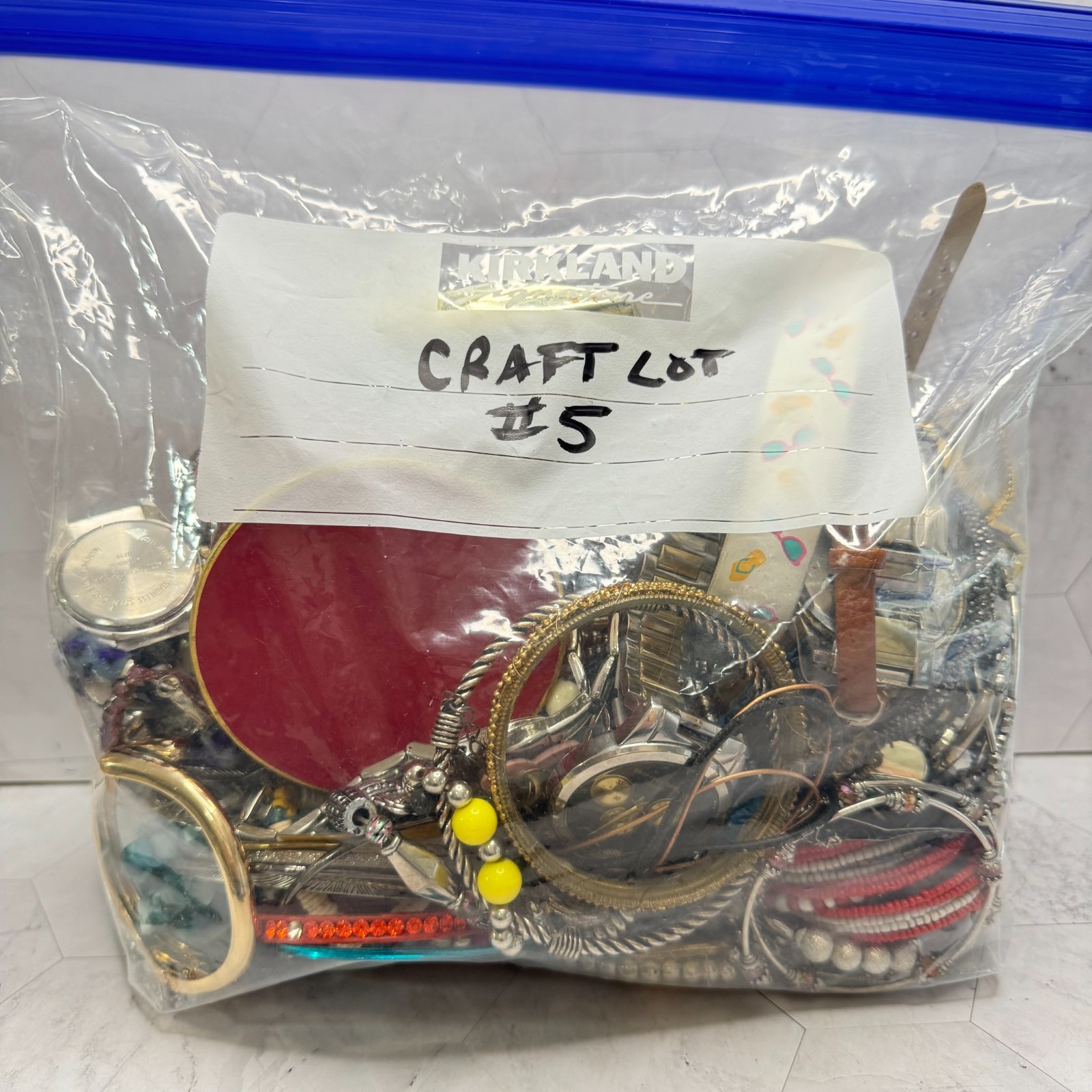 Jewelry CRAFT Lot Mixed Vintage Modern Costume Findings Beads Some Wearable 4lb