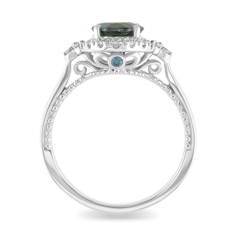 925 Sterling Silver Oval Chrome Diopside Gemstone dainty Wedding Promise Ring