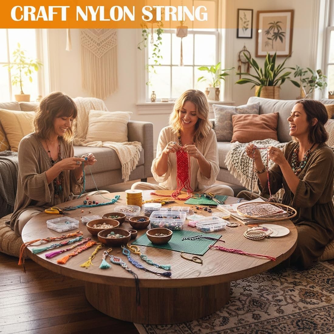 10 Colors 1.5Mm Nylon Cord Silk Cords Hand Knitting String for DIY Crafts Jewelr