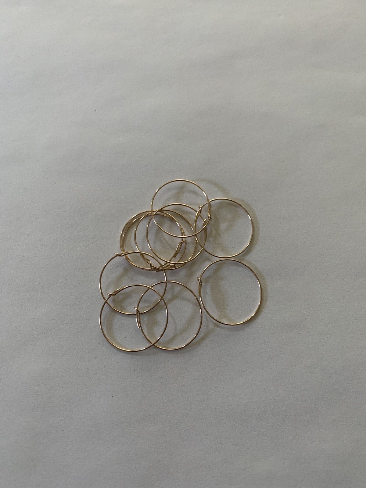 21 Gauge ear wire 14Kt gold filled 25mm wire beading hoop 5prs