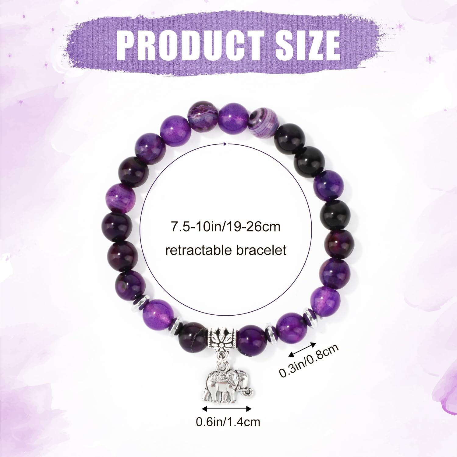 Get Well Gifts for Women, Amethyst Bracelets Recovering Crystal Beaded Bracelet