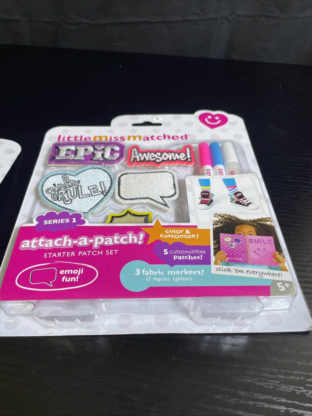 LittleMissMatched Attach-A-Patch Series 1 Foodie Emoji Starter Set Lot Of 2
