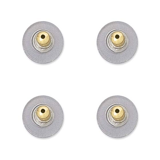 Comfort Clutches ~Clear flat earring back + silver or gold ~ Ear Nuts NO Nickel