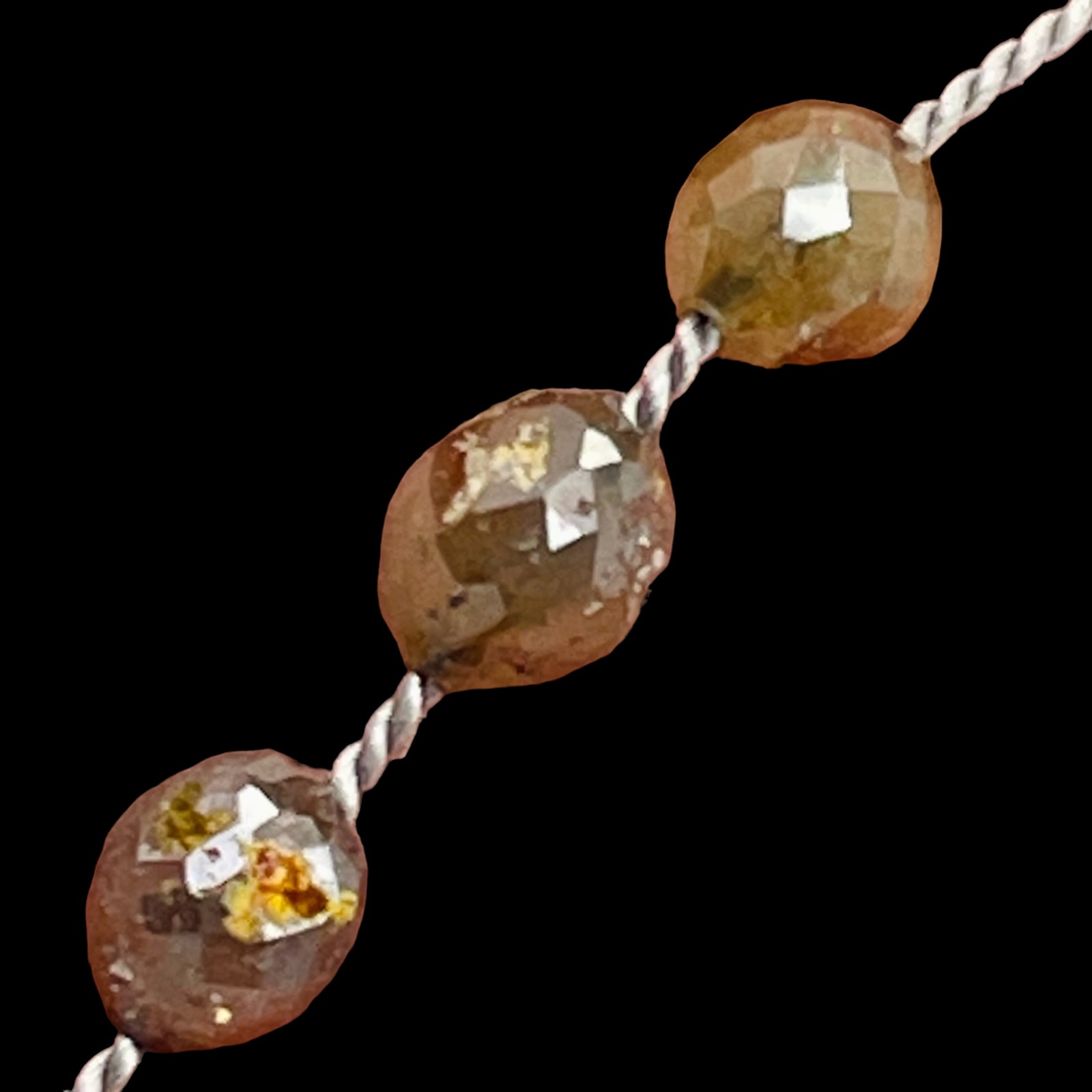 Natural Red Platinum Diamond Beads | 1.8cts | 4.25×3.75mm to 5x4mm | 3 Beads |