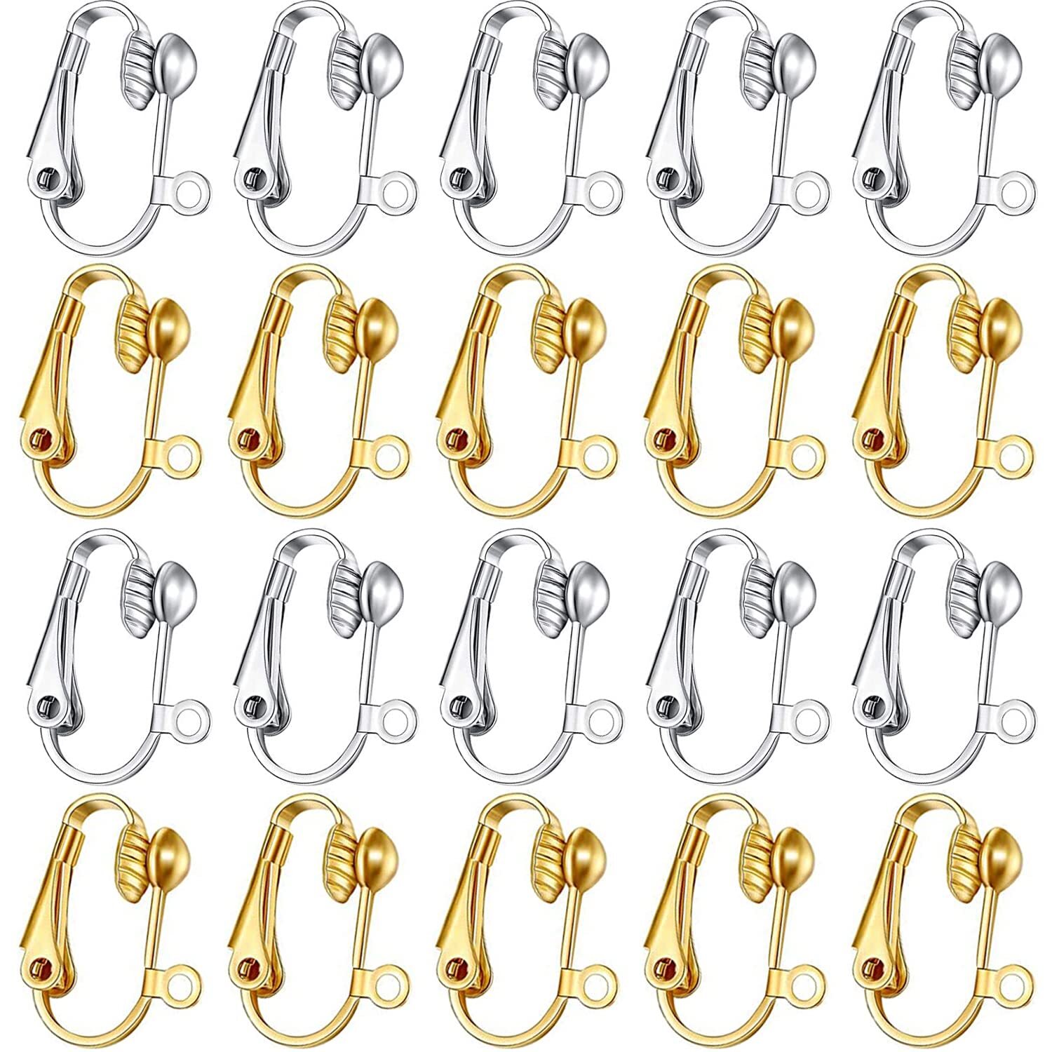 32 Pack Clip On Earring Converters Earring Backs Parts Components Findings