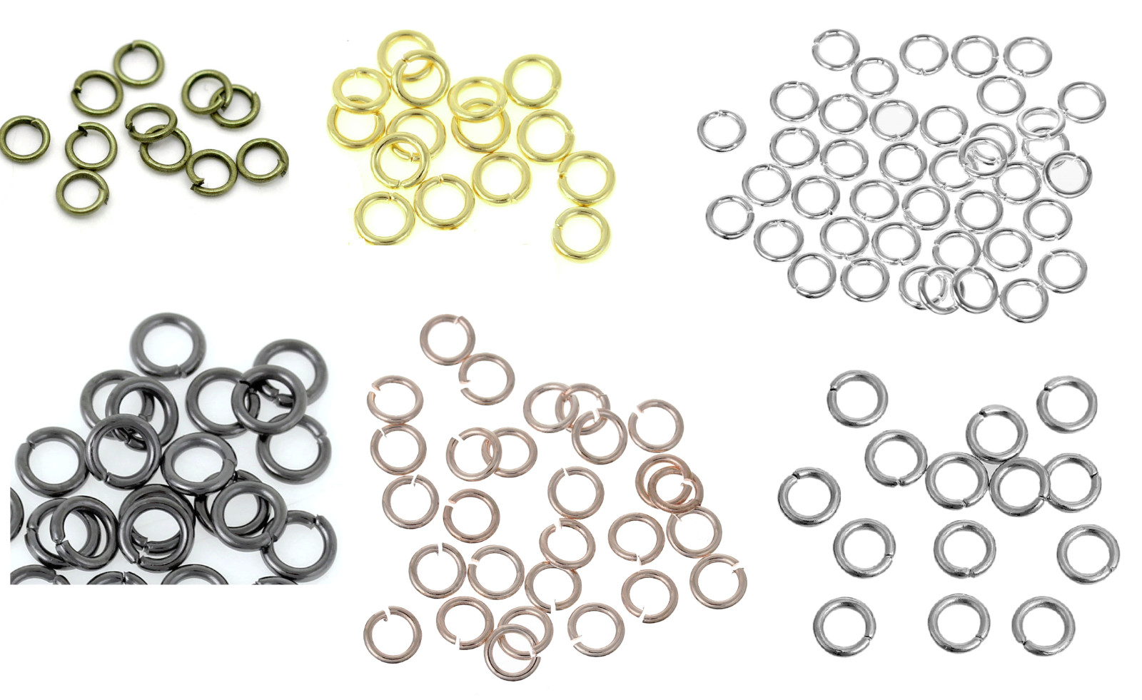 20 to 100 pcs 8mm Open Jump Rings – 15 Options – Single Loop! 15-20 gauge