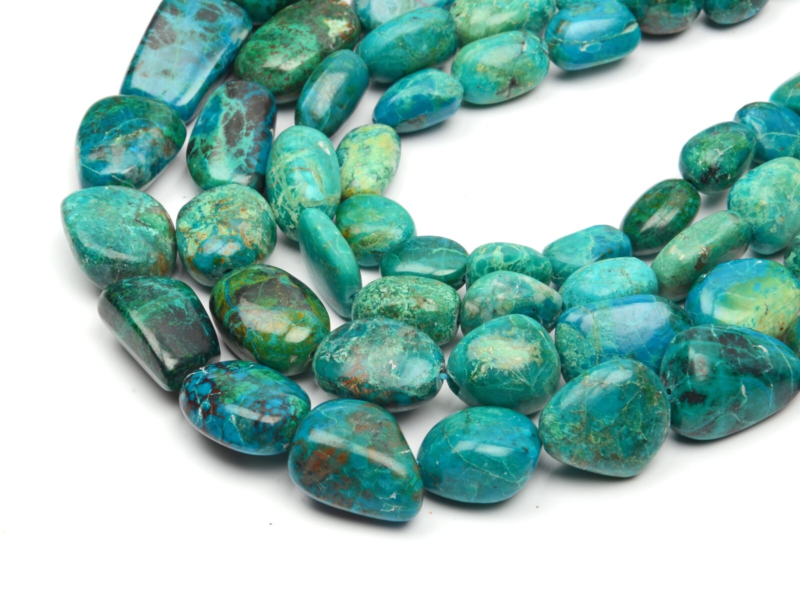 Chrysocolla beads Nugget Shape Gemstone Beads 13 Inch 9X12-11X15 MM Beads