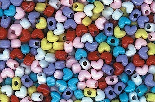 50 Bulk Heart Beads Assorted Colors 12mm Acrylic Beads Wholesale Bulk Jewelry