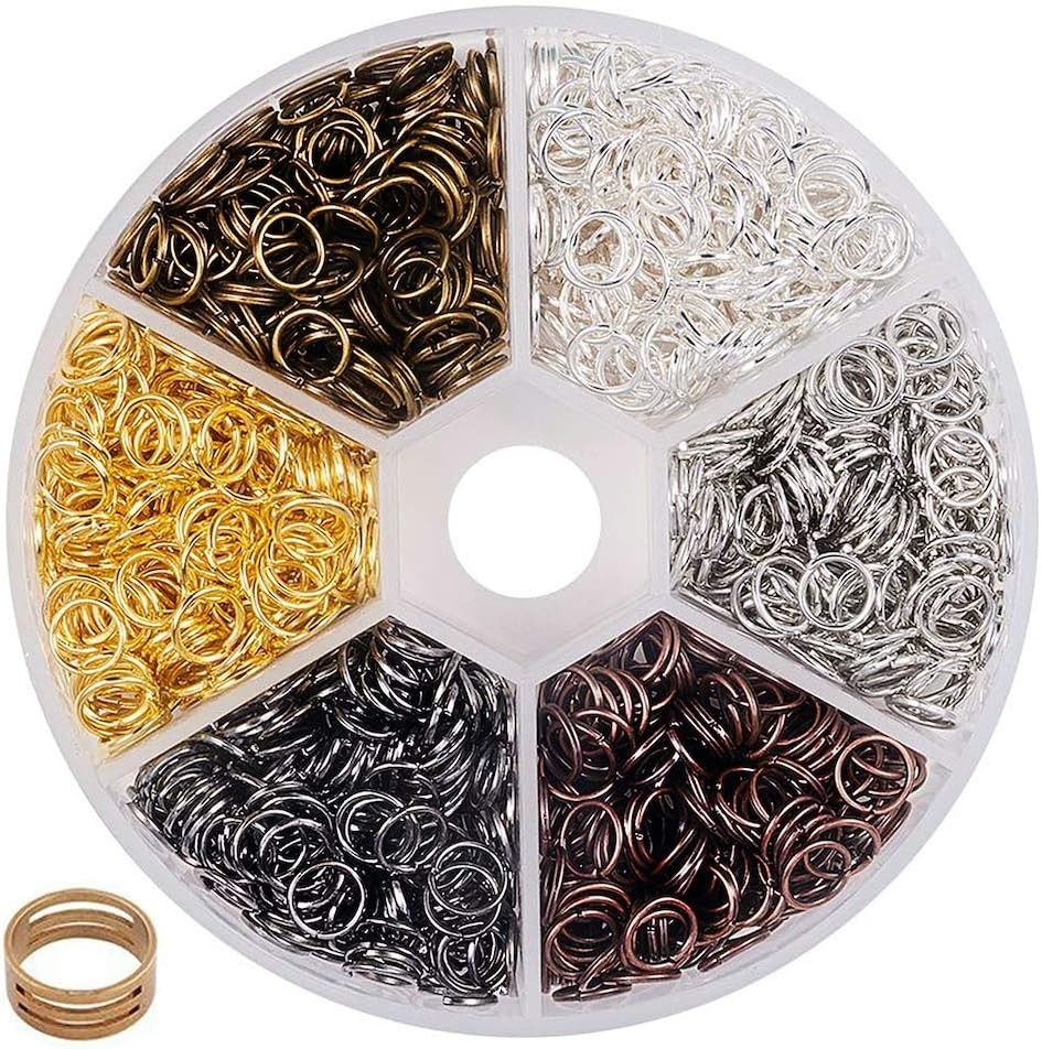 6mm Jump Rings for Keychains Assorted Colors Open Jump Rings for Jewelry Making