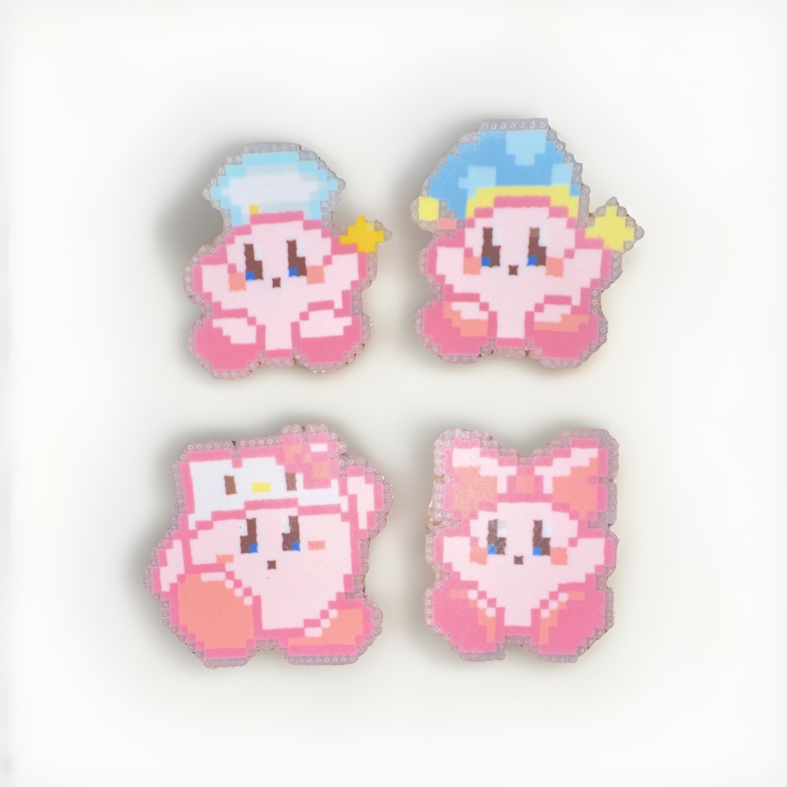 Handmade fuse bead Pixel Art Kirby Figures refrigerator magnets
