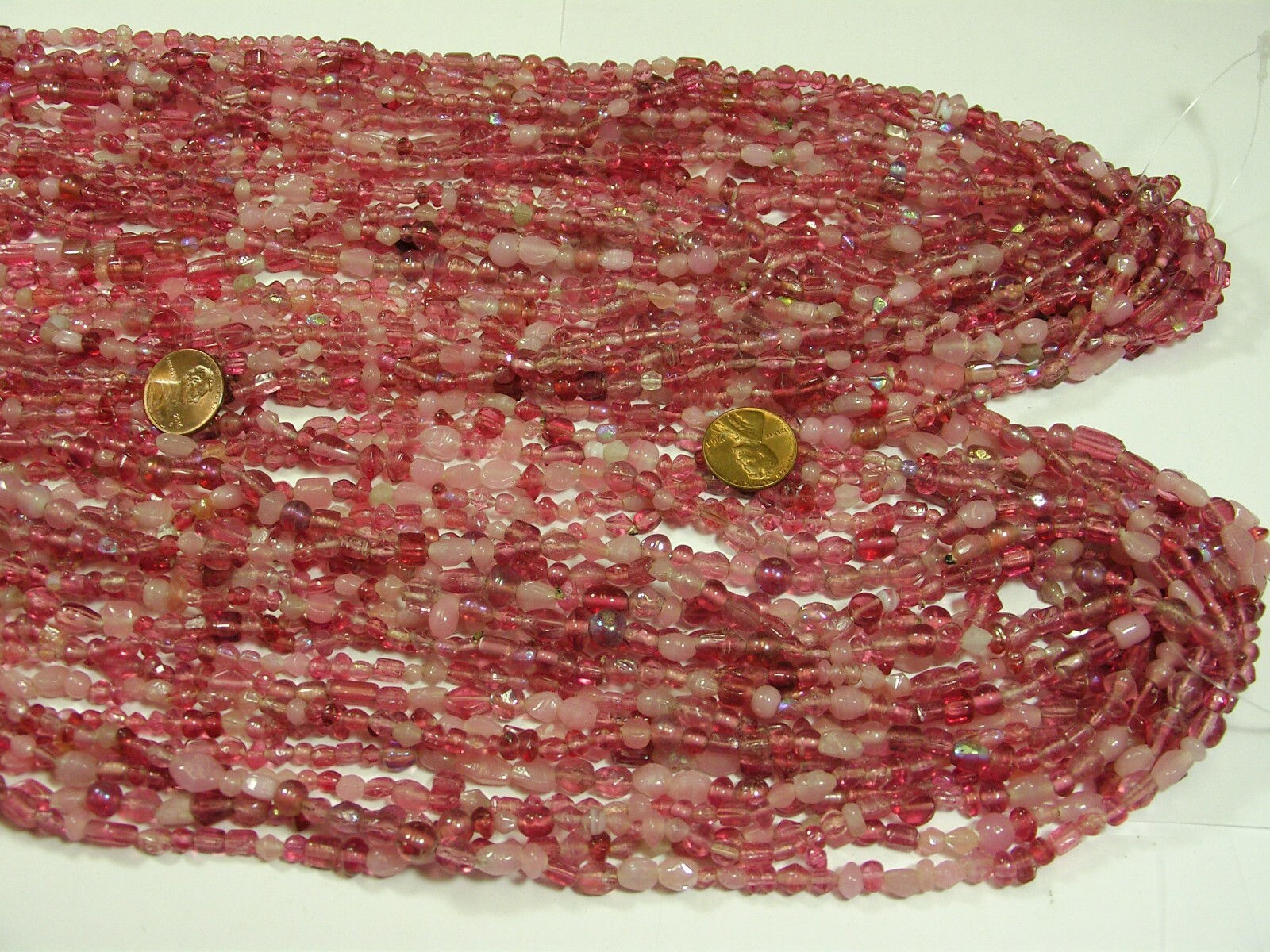 30 Strands 36″ India Handmade Assorted Color Glass Beads Wholesale Bulk (CT-48)