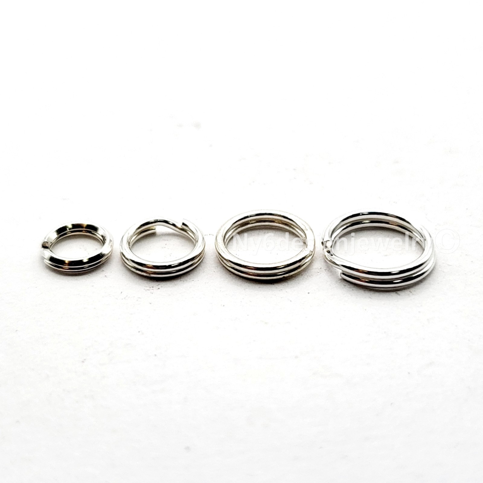 Split Rings .925 Sterling Silver–5.2mm / 6mm / 7mm / 8mm Strong Round Connectors