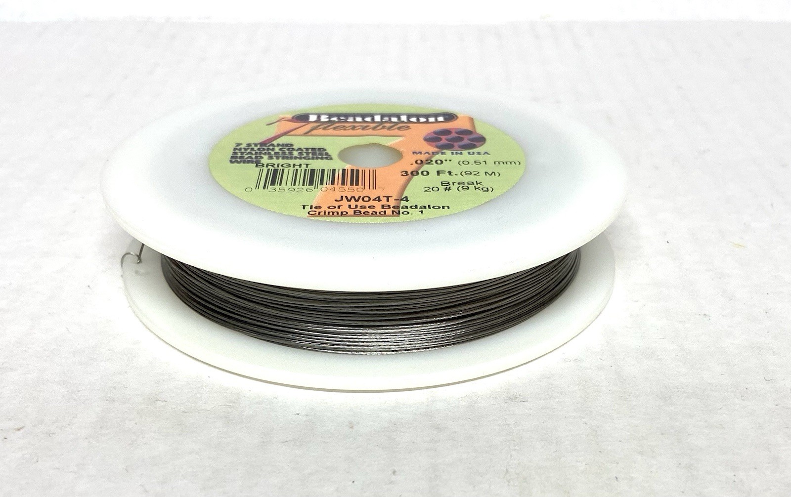 Beadalon BRIGHT .020″ Bead Stringing Wire 7 Strand Flex Wire – 300ft Bulk Spool