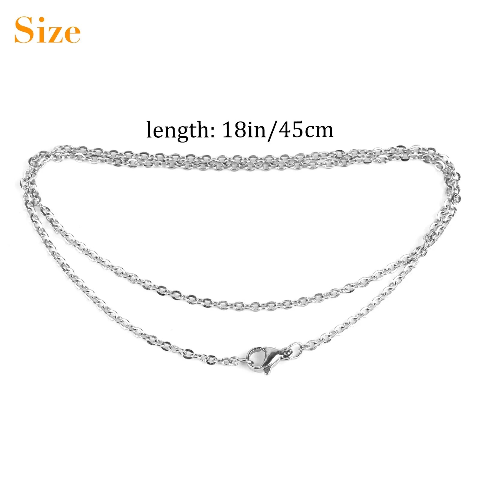 100pcs Wholesale Stainless Steel Silver Tone Necklace for DIY Jewelry Chains