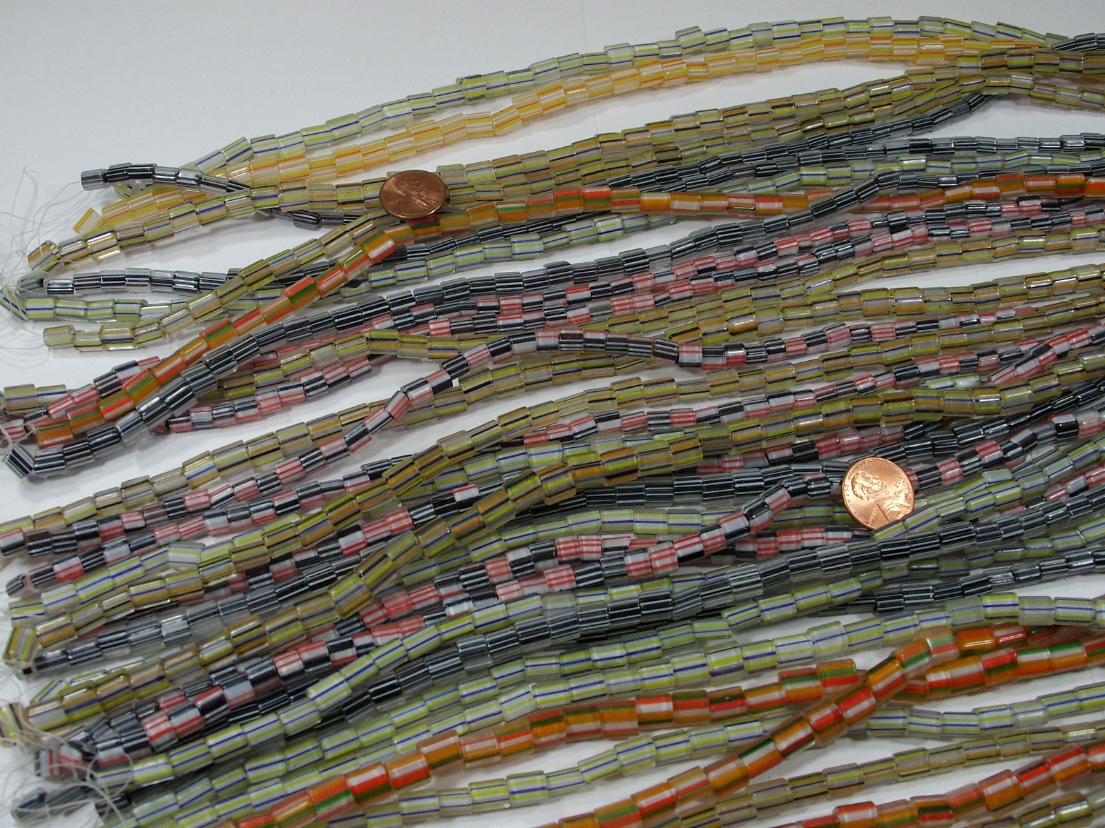 40 Strands 15″ Multicolor India Handmade Glass Beads Wholesale Bulk Lot (FPZ-9)⭐