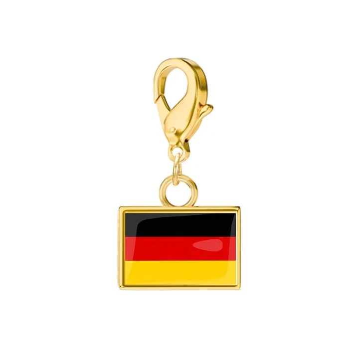 Stainless Steel DIY accessories Custom 6.6mm*10mm National Country Flags Charms