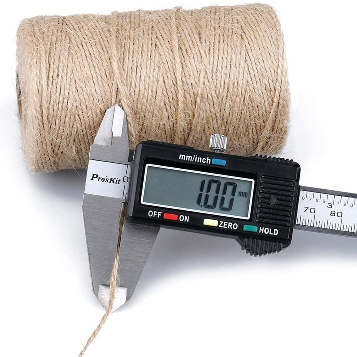 2mm Natural Jute Twine String Thin for Craft Plant Garden Gift (Brown) 328 Ft