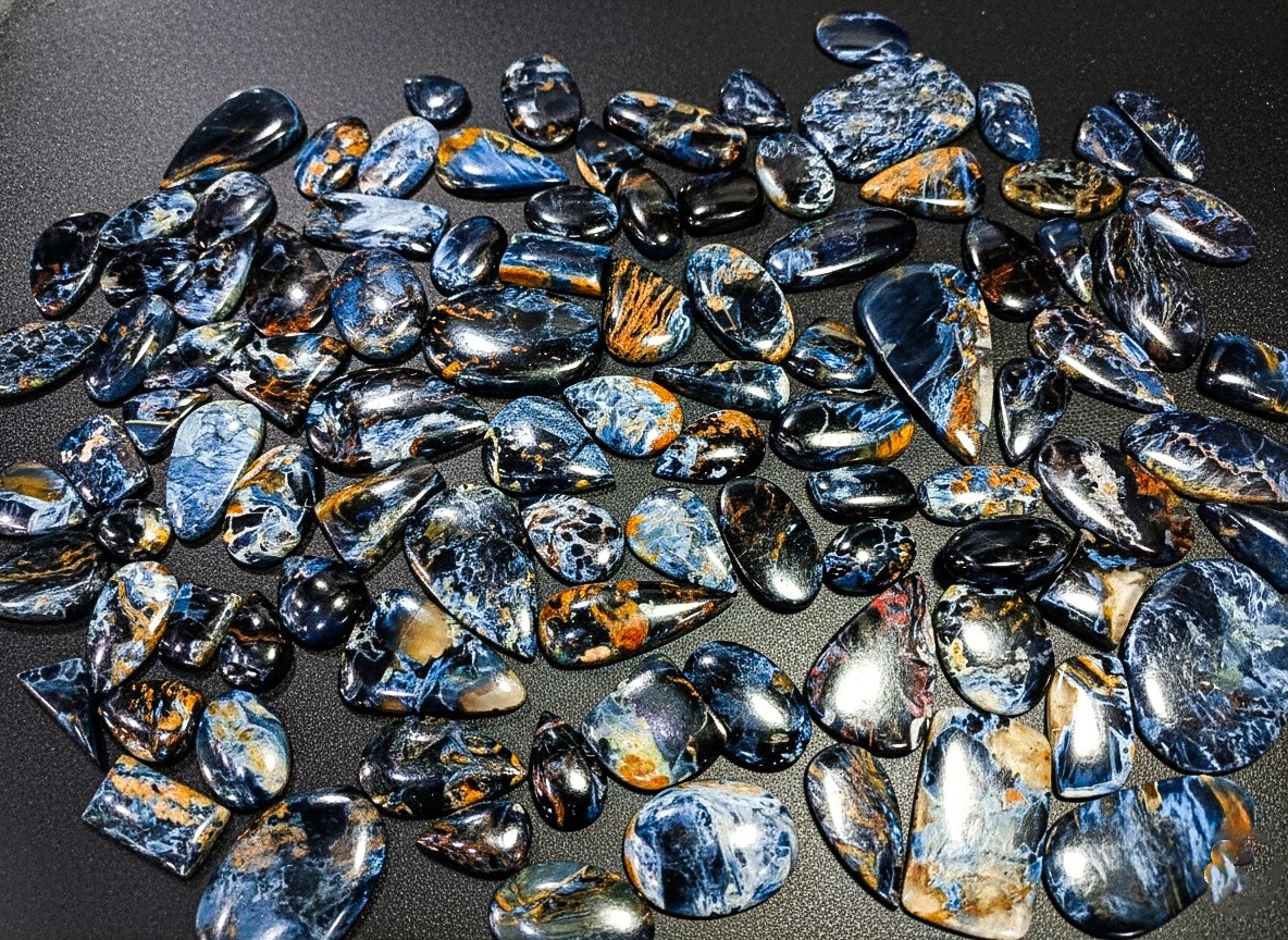 Pietersite Cabochon Lot | Natural Chatoyant Gemstones | Mixed Shapes Wholesale