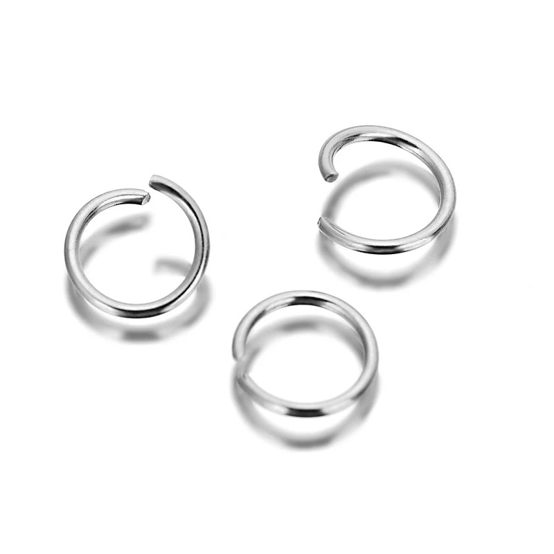 100/200PS /Pack 316L Stainless Steel Open Jump Rings 5/6/7/8/10Mm Split Rings Co