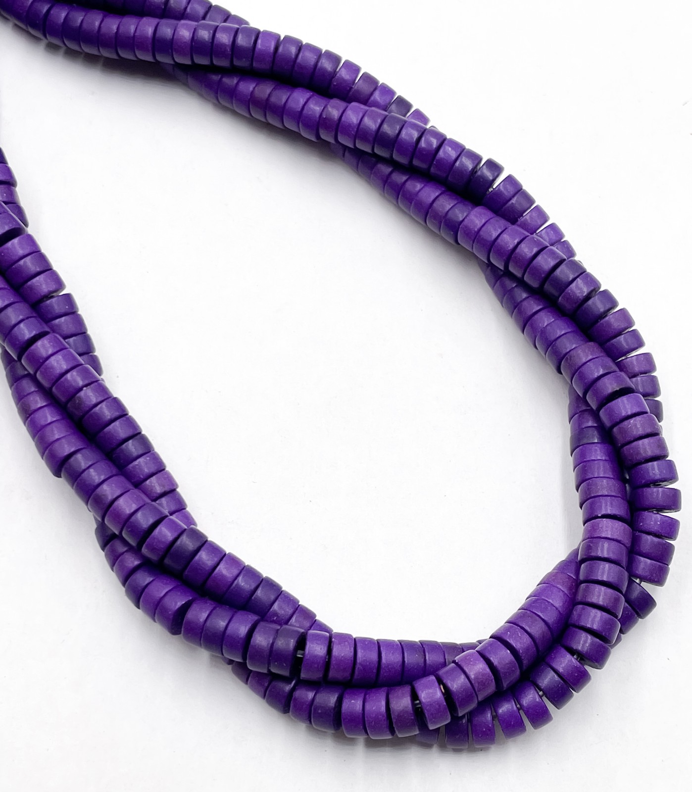Dyed Howlite Turquoise Heishi Disc Shape Beads Size 3x6mm 15.5″ Strand