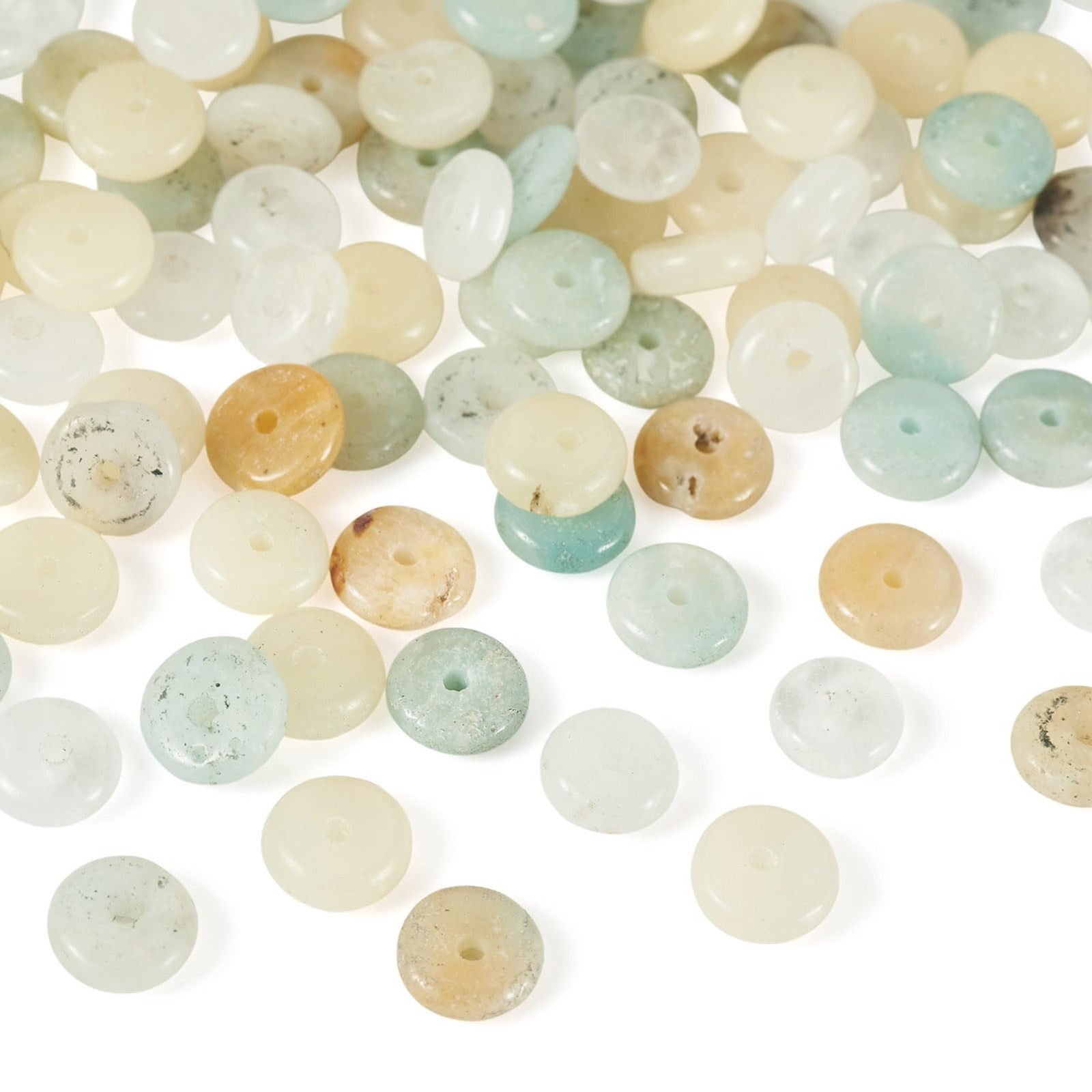 180Pcs Natural Gemstone Rondelle Beads for Jewelry Making 6mm Smooth Gemstone…
