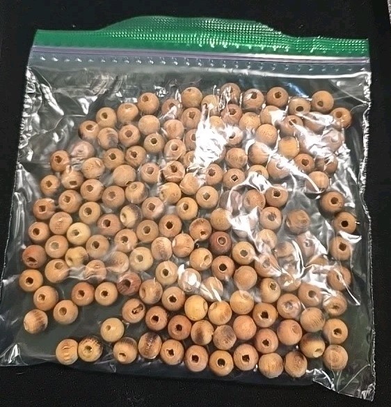 Olive Wood Round Vintage Beads About 150 Beads