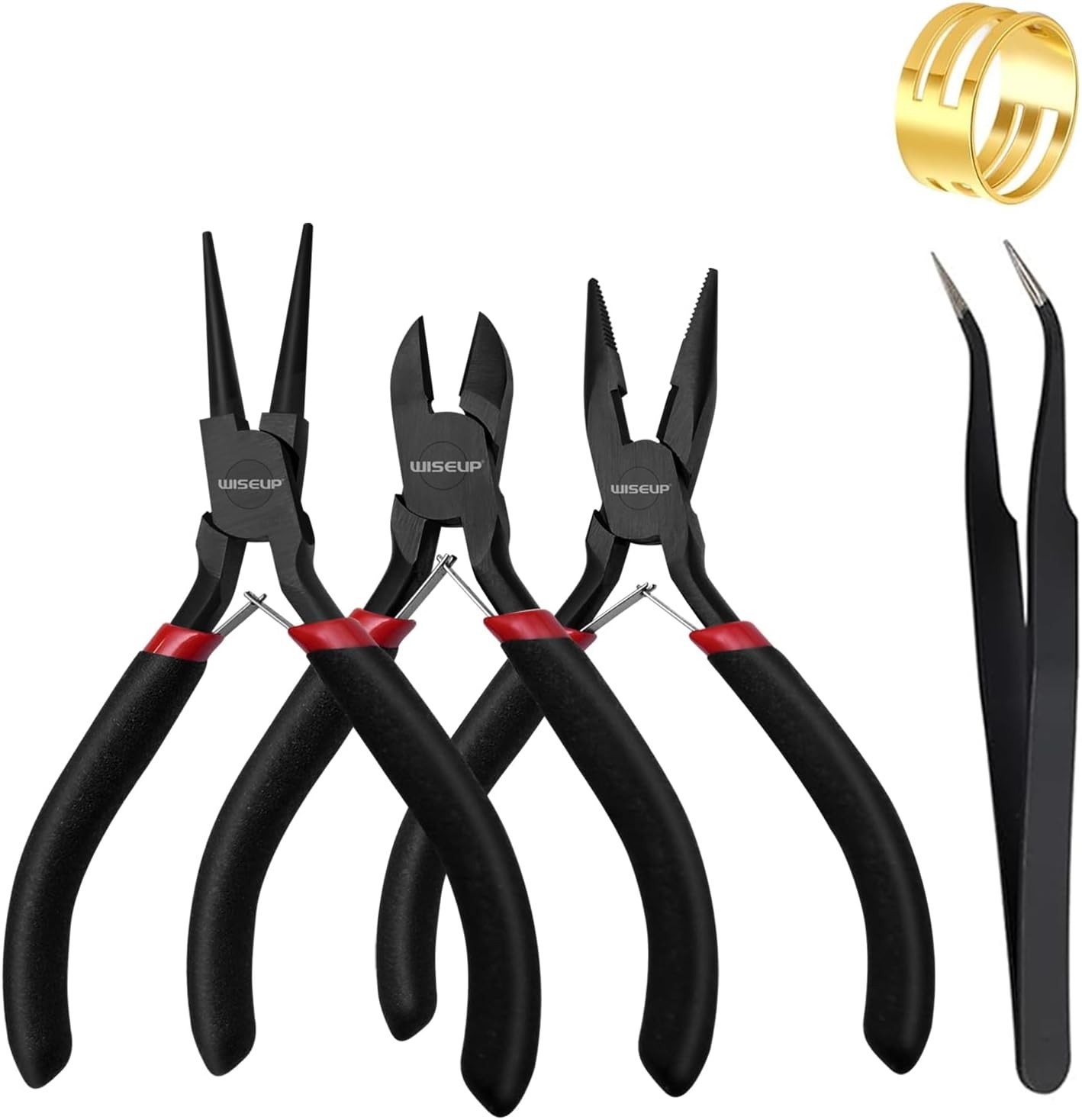3 Pcs Jewelry Pliers Set – Needle/Chain Nose, Round Nose and Wire Cutters