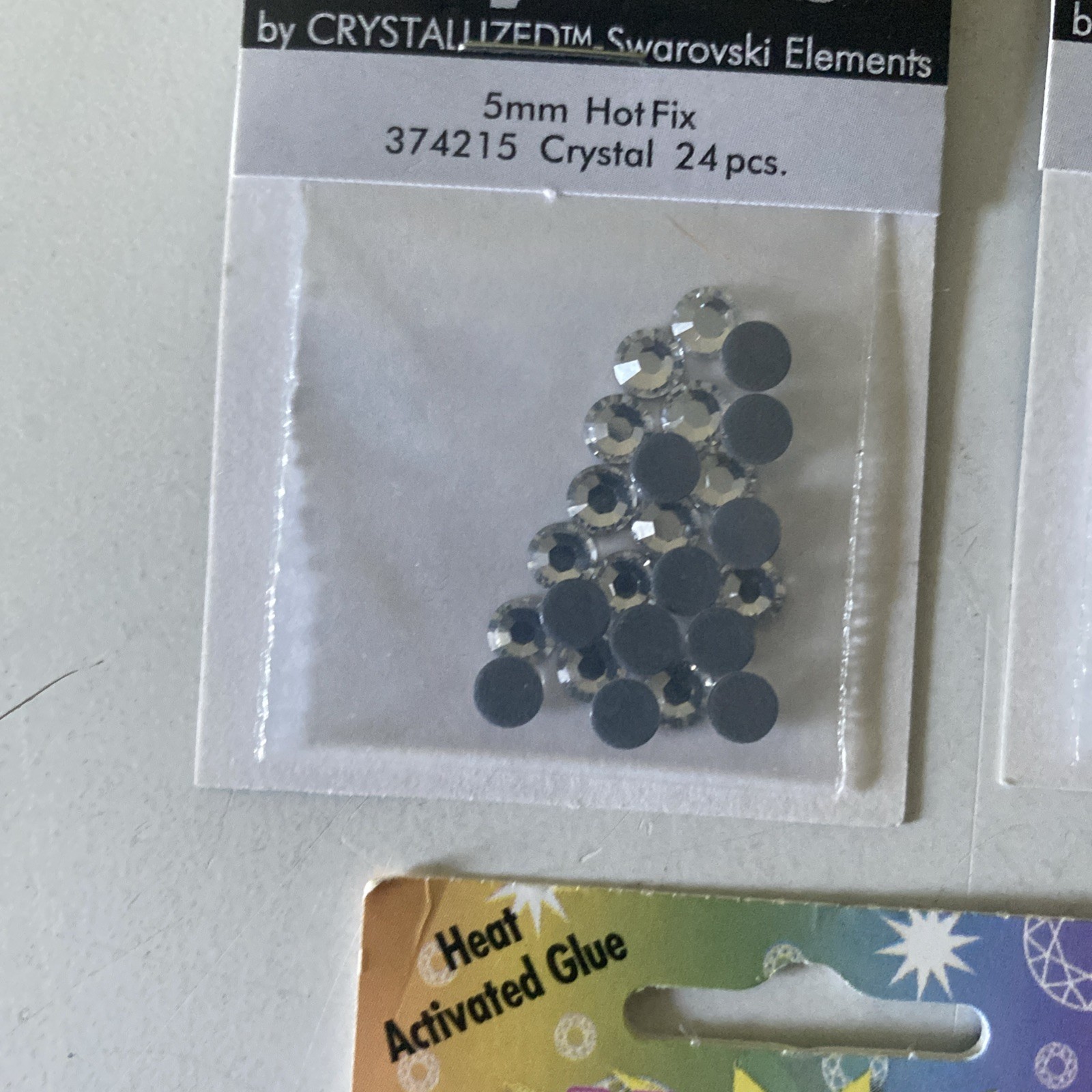 Lot of 8 Packs of Iron on Swarovski Elements Flat Back Crystals –