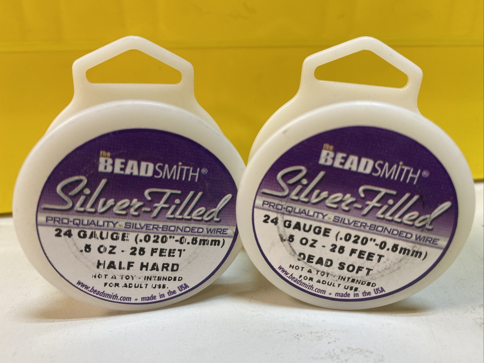 BEAD SMITH SILVER FILLED Wire Half Hard – Dead Soft 18-28 Gauge NEW