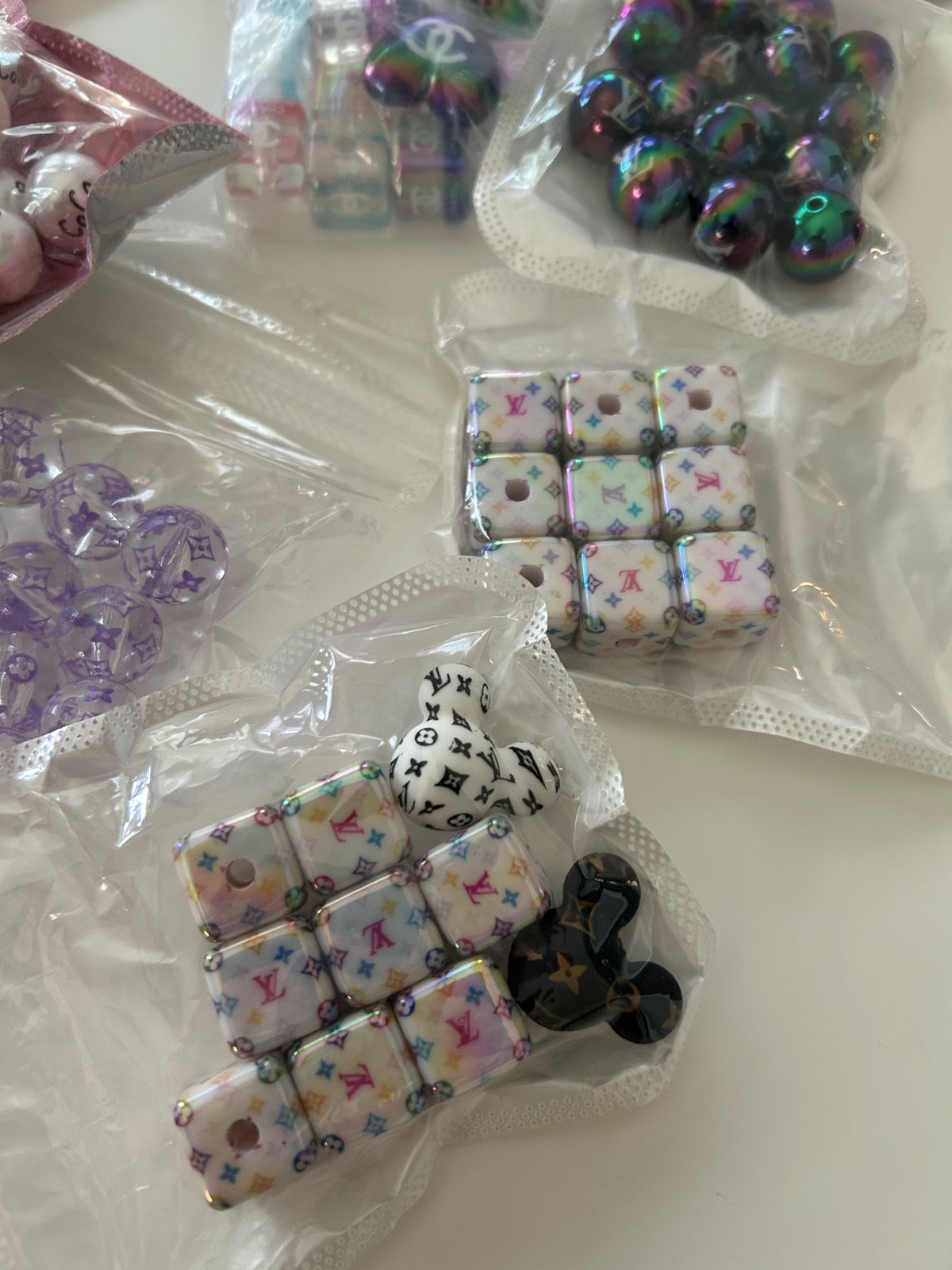 Lot Of 150+ Pieces Mix For Beadable Pens Grab Bag DESIGNER Theme