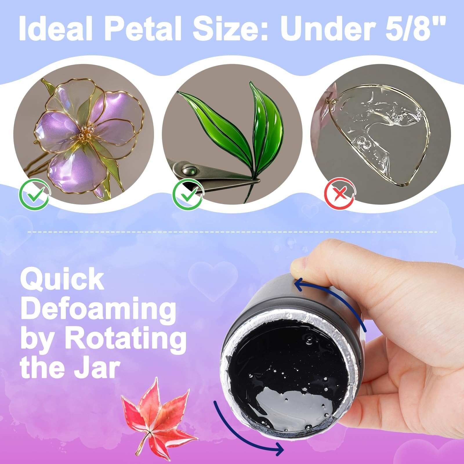 Teexpert UV Dip Resin for Wire Flowers Kit, 100g Crystal Clear UV Resin Start…