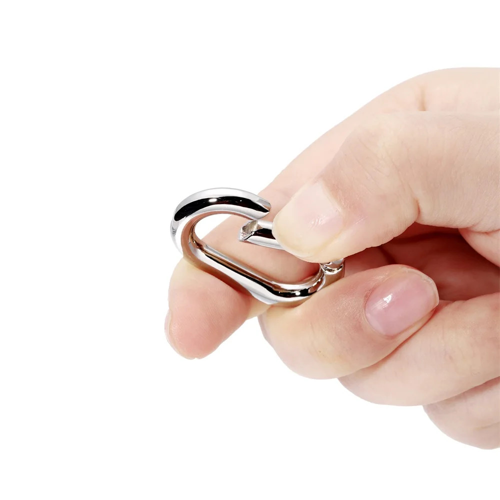 5PCS Metal Oval Spring Clasp Carabiner Clips for DIY Jewelry and Keychains