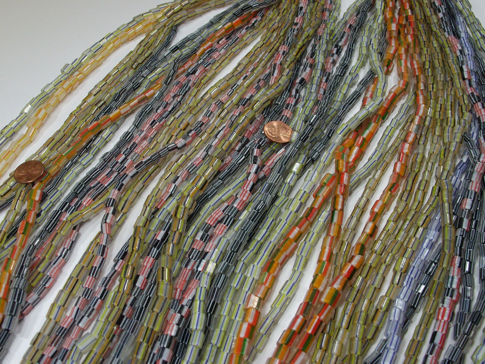 40 Strands 15″ Multicolor India Handmade Glass Beads Wholesale Bulk Lot (FPZ-9)⭐