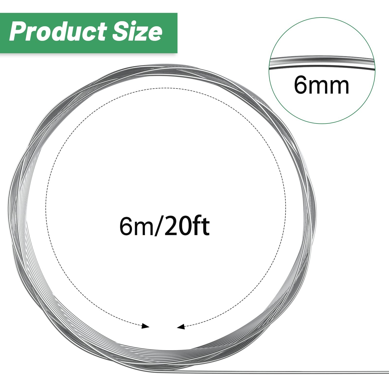 Aluminum Armature Wire 1/4 Diameter 20 Ft Bendable Sculpting Craft Wire
