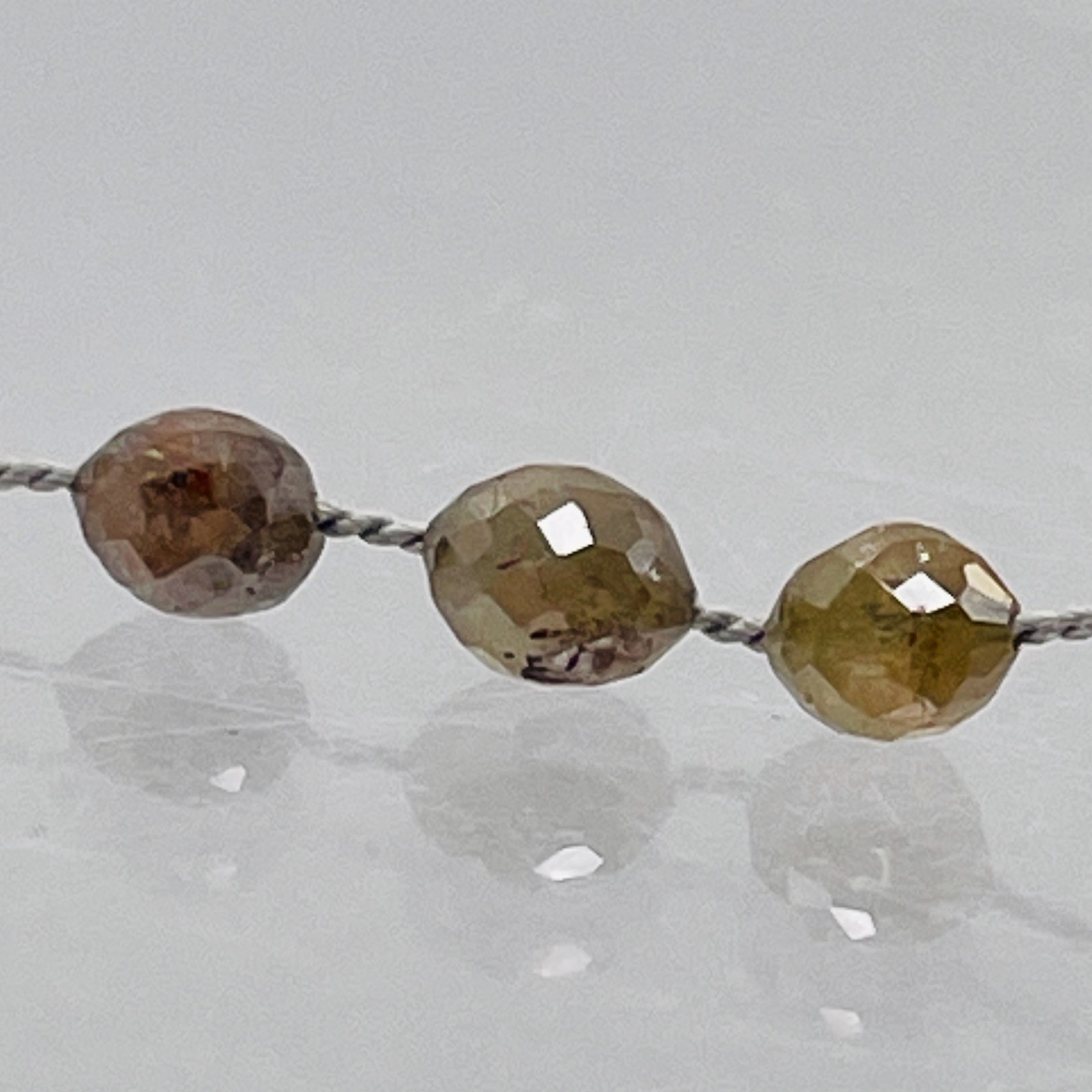 Natural Red Platinum Diamond Beads | 1.8cts | 4.25×3.75mm to 5x4mm | 3 Beads |