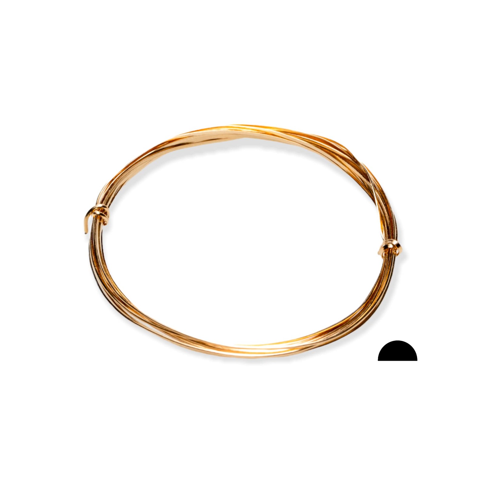22 Gauge, 14/20 Yellow Gold Filled Wire (Half Round) Dead Soft 14K