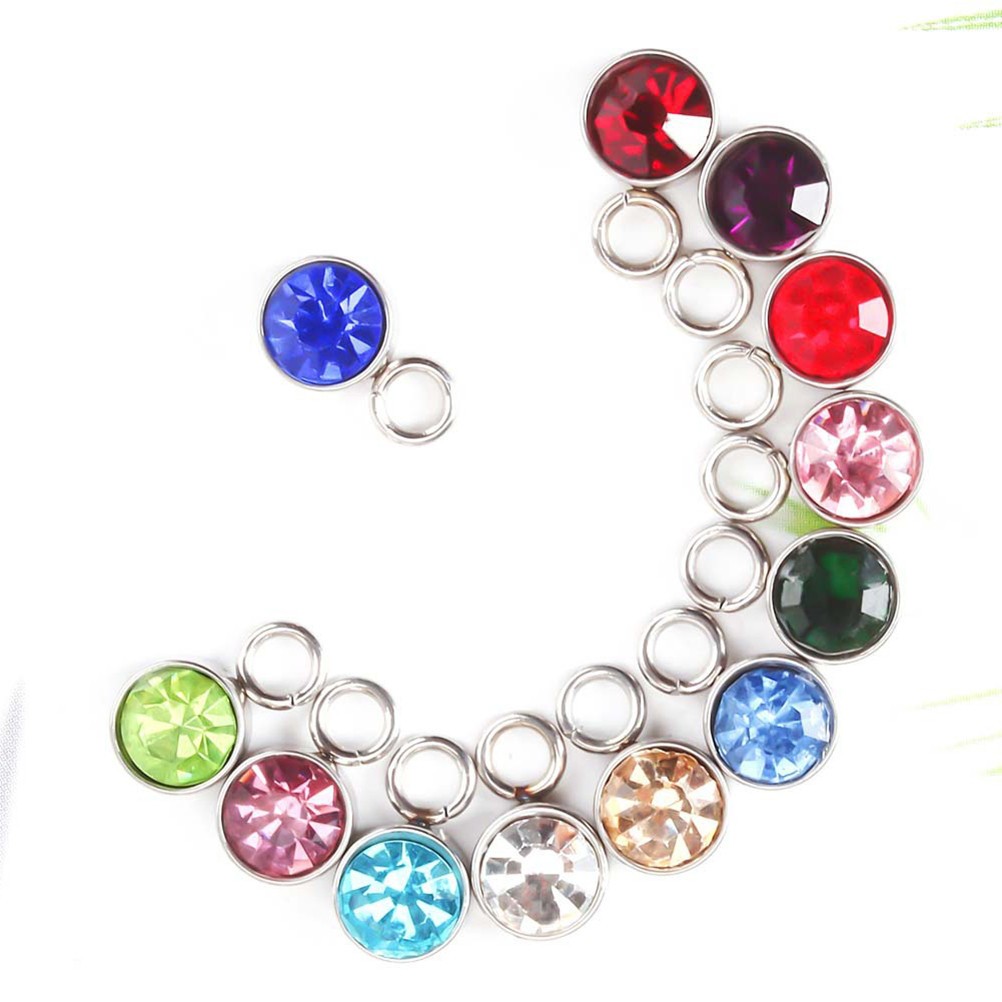 12 Pcs Little Birthstones People December Earrings Charms Bulk Birthday