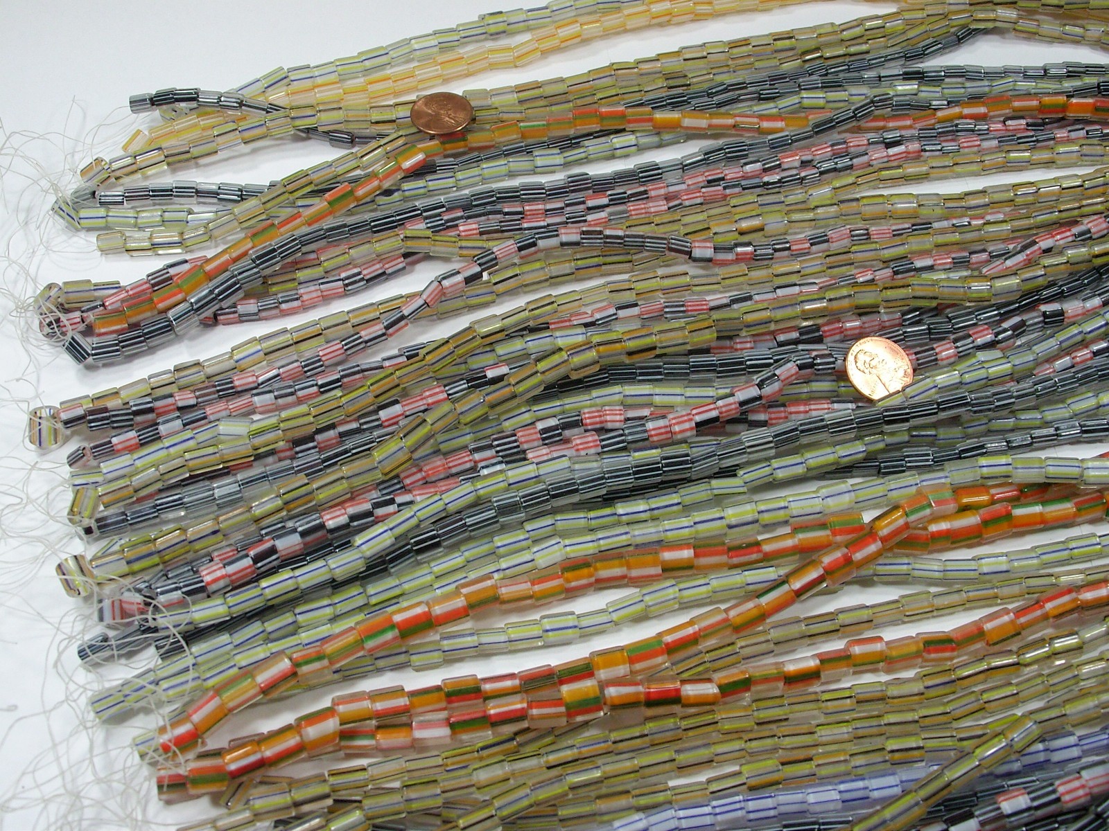 40 Strands 15″ Multicolor India Handmade Glass Beads Wholesale Bulk Lot (FPZ-9)⭐