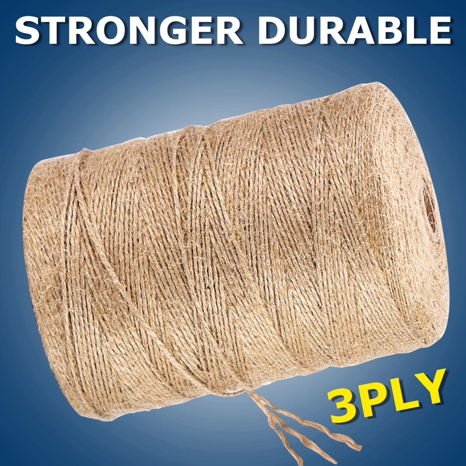 805FT Natural Jute Twine String, Bulk Hemp Jute Rope Cord Twine for Crafts Garde