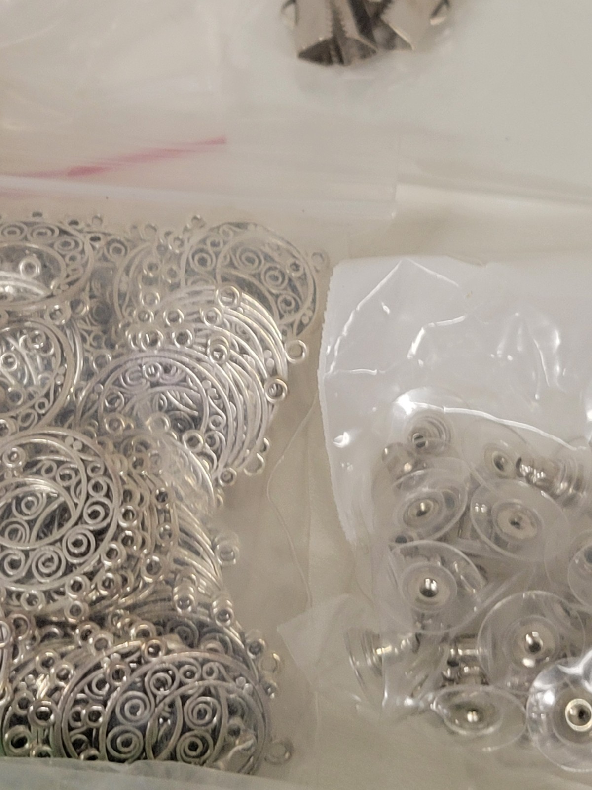 Bulk Lot Jewelry Making Supplies Necklace Earring Findings Beads Chain Wire