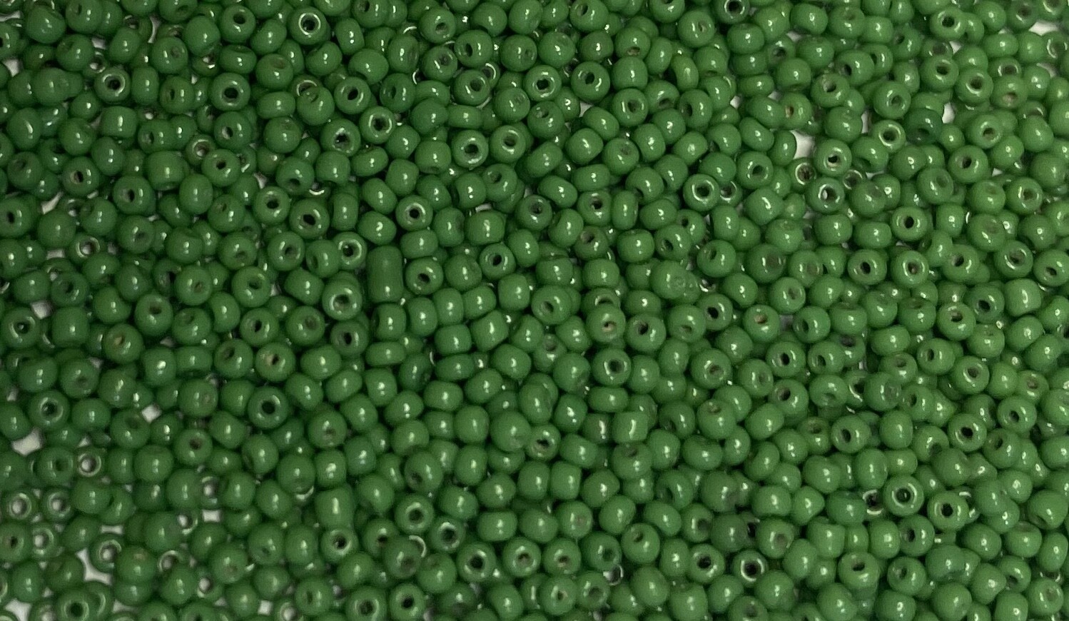 RARE Vintage/Antique Micro Seed Beads-13-14/0 Grass/Leaf Green Opaque-20 g bags!